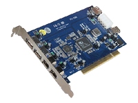 Device Type - USB / FireWire adapter - 6 ports , Form Factor - Plug-in card , Interface (Bus) Type - PCI , Connectivity Technology - Wired , Data Link Protocol - USB, IEEE 1394 (FireWire), Hi-Speed USB , Data Transfer Rate - 480 Mbps , Interfaces - 2 x Hi-Speed USB - 4 PIN USB Type A ( external )   2 x IEEE 1394 (FireWire) - 6 PIN FireWire ( external )   1 x Hi-Speed USB ( internal )   1 x IEEE 1394 (FireWire) ( internal ) , Compatible Slots - 1 x PCI , Cables Included - 1 x IEEE 1394 cable , Compliant Standards - Plug and Play , Software Included - Drivers &amp; Utilities , OS Required - Microsoft Windows 98SE/2000/ME/XP , System Requirements Details - Windows 98SE/2000/ME/XP - 300 MHz - HD 300 MB , Service &amp; Support - Limited lifetime warranty ,