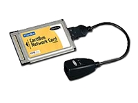 Device Type - Network adapter , Form Factor - Plug-in module , Interface (Bus) Type - CardBus , Connectivity Technology - Wired , Cabling Type - Ethernet 10Base-T, Ethernet 100Base-TX , Data Link Protocol - Ethernet, Fast Ethernet , Data Transfer Rate - 100 Mbps , Network / Transport Protocol - TCP/IP , Status Indicators - Link activity, port duplex mode, link OK , Features - Full duplex capability , Compliant Standards - IEEE 802.3, IEEE 802.3u , Interfaces - 1 x network - Ethernet 10Base-T/100Base-TX - RJ-45 , Compatible Slots - 1 x CardBus - type II , Cables Included - 1 x network cable ( external ) , Compliant Standards - Plug and Play, FCC Class B certified, CE, C-Tick, VCCI Class B ITE, CISPR 22 Class B , Software Included - Drivers &amp; Utilities , OS Required - Microsoft Windows 98/ME/2000/XP , Service &amp; Support - Limited lifetime warranty , Service &amp; Support Details - Limited warranty - lifetime , Min Operating Temperature - 0 &deg;C , Max Operating Temperature - 55 &deg;C ,