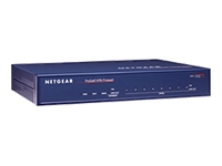 Netgear FVS338UK ProSafe VPN Firewall 50 with 8 port 10100 Switch and Dial Back up 8 x 10100 auto sensing auto uplink LAN ports 1 x 10100 WAN port 1 x serial por