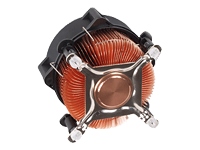 Product Type - Processor cooler , Weight - 690 g , Cooler Fan Diameter - 80 mm , Fan Height - 25 mm , Rotation Speed - 800-2600 rpm , Air Flow (Total) - 8.3-43.2 cfm , Power Connector - 4 pin , Heatsink Material - Copper , Compatible With - Socket 775 ,