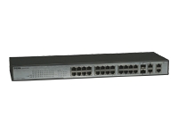 D Link 10100Mbps Ethernet Layer 2 Workgroup Switch Rackmount 24 Port Managed Switch Incl 4 Gigabit Copper 2 Combo SFP Ports