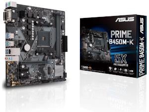 Asus Prime B450M-K AMD AM4 B450 Chipset Micro-ATX Motherboard - Ryzen 3 Ready