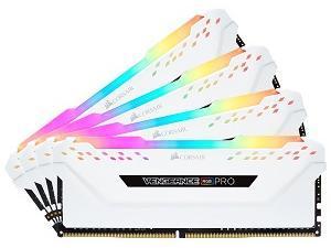 Corsair Vengeance RGB Pro 32GB (4x8GB) DDR4 3000MHz Quad Channel Kit - White Heatshield