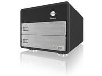 "Icy Box Black / Silver Aluminium External USB 2.0 JBOD Enclosure for 2 x 3.5" SATA HDD"