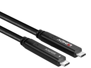 Image of Lindy 10m USB 3.2 Gen 2 & DP 1.4 Type C Hybrid Cable
