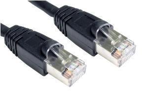Image of 0.5M Cat6 STP- LSOH - Snagless Black Cable