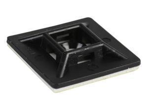 Image of Adhesive Cable Tie Base in Black 28mm x 28mm 100pack