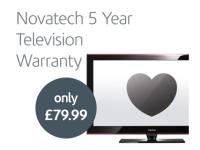 Novatech 5 Year Warranty For TVs up to pound499