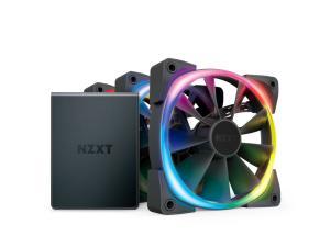 NZXT Aer RGB2 120mm Fan - 3 x 120mm PWM Fan with Hue 2 Controller