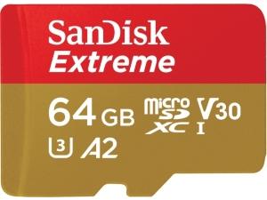 Sandisk Extreme A2 64GB MicroSDXC Class 10 Memory Card