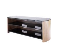 Alphason Finewoods Light Oak 3 Tier LCD TV Stand With Black Glass Top for up 60quot TVs