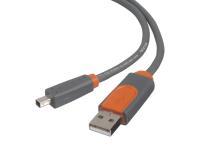 The Belkin Pro Series 18M USB 4 Pin Mini B Cable connects your USB ready computer or USB hub to a digital camera or other portable device that uses a 4 pin mini B c