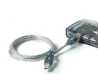 Belkin Belkin Lighted USB A-B Clear Cable 1.8m