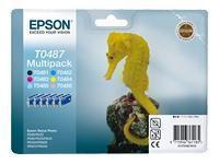 Epson T048 Multi Pack of 6 Inks Black Cyan Magenta Yellow Light Cyan Light Magenta