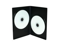 Novatech 25 Pack Of Full Size Slim (9mm) Double Black DVD Cases For DVD Media - Full DVD Case size