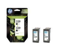 HP 339 Black Ink Cartridge Twin Pack
