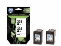 HP 338 Black Ink Cartridge Twin Pack