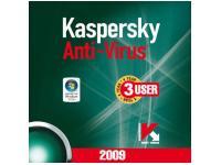 Kaspersky Antivirus v80 2009 UK Edition Single Disk 1 year 3 User OEM