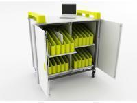 LapCabby Mini 40V 40 Port Mini Laptop Trolley Vertical