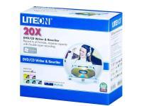 Liteon LiteOn Lightscribe LH-20A1L-14C - 20X DVD-/+RW - DVD-RAM - Black - Beige And Silver Bezels - SATA - Retail