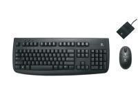 Logitech Desktop/Deluxe 660 Cordless Keyboard and Mouse - Black - USB - OEM