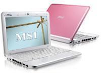 MSI Wind U100 10.2" Mini Laptop - Windows XP Home - Pink
