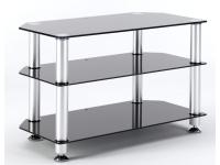 LCD TV Stand, Piano black with chrome legs, suitable for up to 32" LCD TV's or Plasma