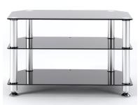 LCD TV Stand, Piano black with chrome legs, suitable for up to 42" LCD TV's or Plasma