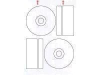 Novatech 200 Matt White CD / DVD Labels In Offset Format - 2 Labels Per Sheet & 100 Sheets
