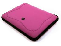 Novatech Neoprene Sleeve For 17" Laptops - Pink With Black Detail And Zip