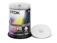 TDK 47GB 16x DVDR InkJet Printable 100 Pack