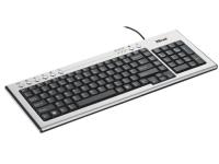 Trust KB-1800S Slimline Aluminium Keyboard - USB/PS2