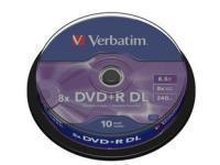 Verbatim 85Gb 24x Double Layer DVDR silver spindle 1039s