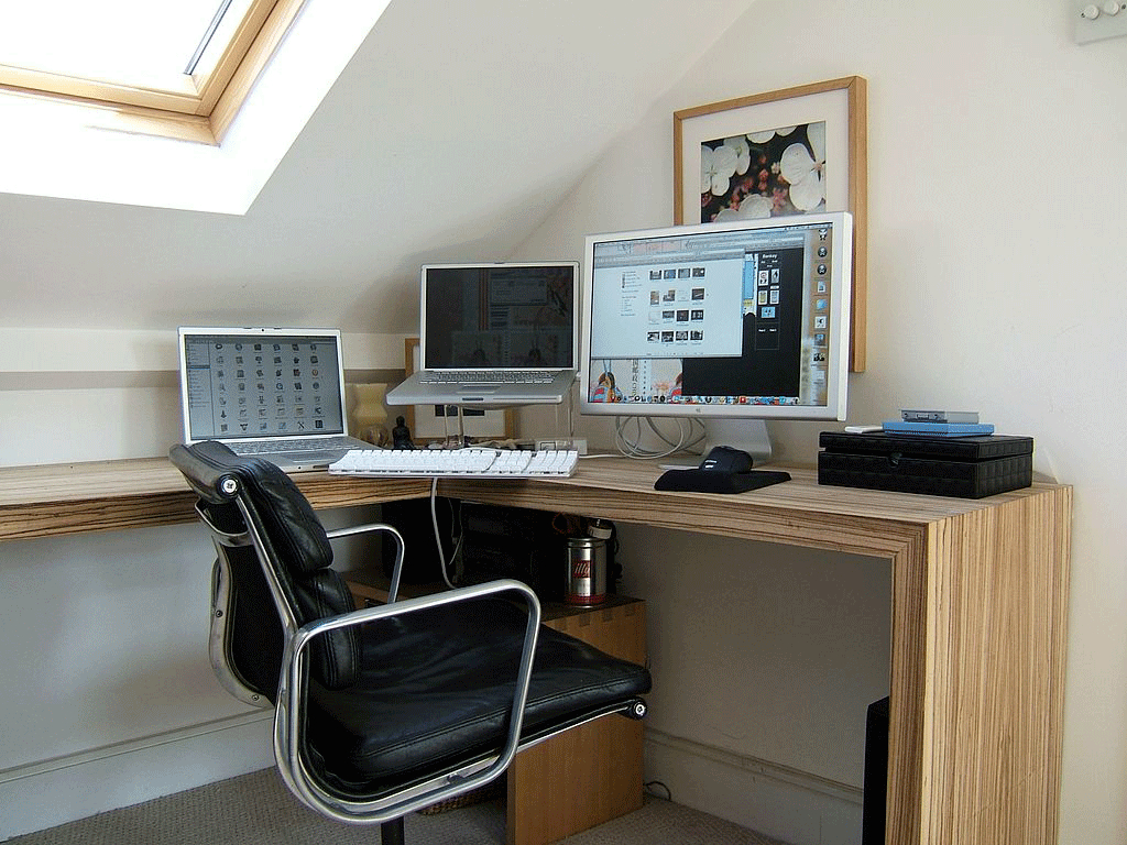 working from home office setup