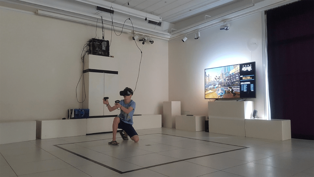 Pulley systems were one of the best solutions for VR cable management