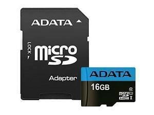 ADATA 16GB SDHC/SDXC UHS-I Class 10 Memory Card with Adapter