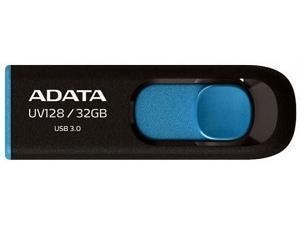 ADATA UV128 - 32GB USB 3.0 Retractable Flash Drive - Black/Blue
