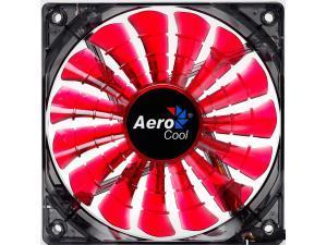 AeroCool Shark 120mm Quad Red LED Fan, Fluid Dynamic Bearing