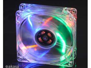 Akasa 8cm Case Fan Rainbow 4-LED