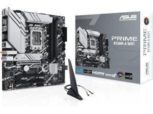 Asus PRIME B760M-A WIFI, Intel B760, 1700, Micro ATX, 4 DDR5, 2 HDMI, DP, Wi-Fi 6, 2.5G LAN, PCIe4, 2x M.2