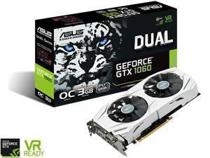 ASUS GeForce GTX 1060 DUAL OC 3GB GDDR5 GPU/Graphics Card - Brown Box