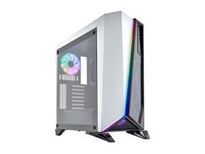 CORSAIR Carbide Series SPEC-OMEGA RGB Mid-Tower Tempered Glass Gaming Case, White