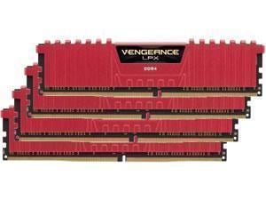 Corsair Vengeance LPX Red 32GB 4x8GB DDR4 PC4-19200 2400MHz Quad Channel Kit
