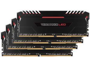 Corsair Vengeance Red LED 32GB 4x8GB DDR4 PC4-21300 2666MHz Quad Channel Kit