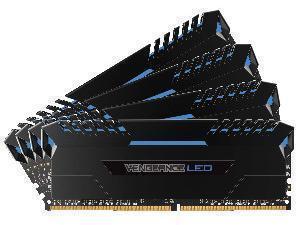 Corsair Vengeance LED Blue 32GB 4x8GB DDR4 PC4-24000 3000MHz Dual Channel Kit