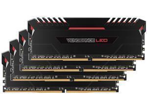 Corsair Vengeance LED Red 32GB 4x8GB DDR4 PC4-25600 3200MHz Dual Channel Kit