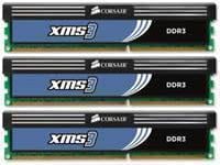 Corsair XMS3 6GB 3x2GB DDR3 PC3-12800C9 1600MHz Triple Channel Kit