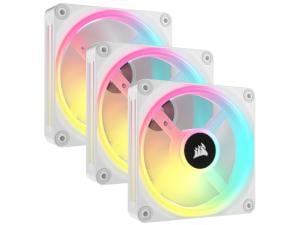 CORSAIR iCUE LINK QX120 RGB 120mm Magnetic Dome RGB Fans - Triple Fan Starter Kit with iCUE LINK System Hub - White