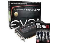 EVGA GeForce GTX 470 Superclocked 1280MB DDR5 Dual DVI HDMI PCI Express - Retail - With Free Mafia II