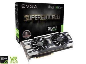 EVGA GeForce GTX 1070 SC GAMING ACX 3.0 8GB GDDR5 Graphics Card